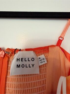 Hello Molly Coral-Orange Strappy Women’s Dress